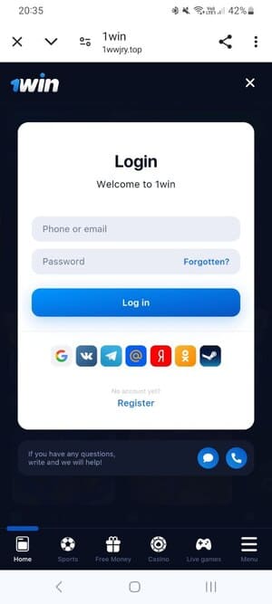 Kufikia 1Win kwenye iOS