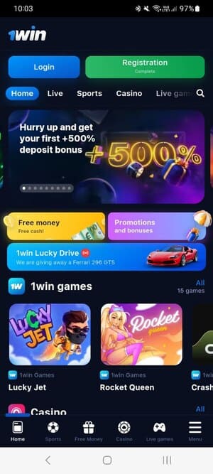 Mchakato wa Usajili na Kuingia katika Programu ya 1Win