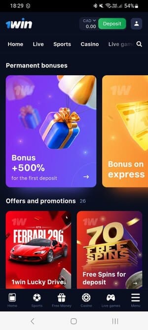 Bonasi na Promosheni katika Programu ya 1Win